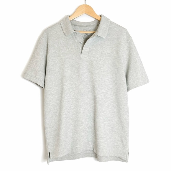 L.L. Bean Other - Men’s L.L. Bean Light Grey Trim Fit L Reg Polo Shirt 100% Cotton